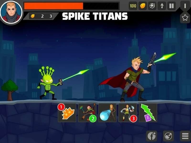 Spike Titans gameplay screenshot showing character action